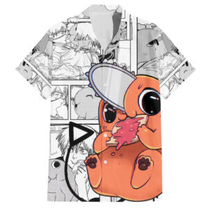 Chemise hawaïenne Pochita Mix Manga - Maison Otaku