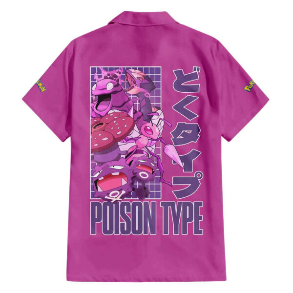 Chemise hawaïenne Poison Pokémon Anime - Maison Otaku – Image 2