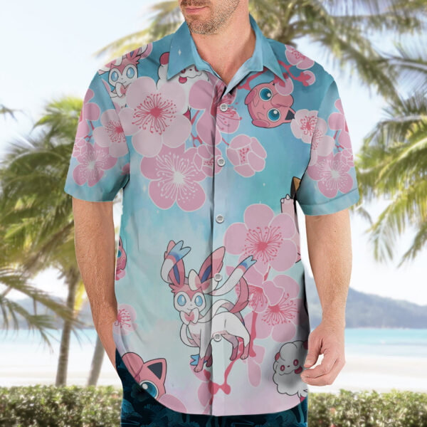 Chemise hawaïenne Pokémon Fairy Type motif Sakura - Maison Otaku – Image 3