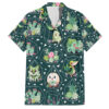 Chemise hawaïenne Pokémon Grass Type motif succulentes - Maison Otaku