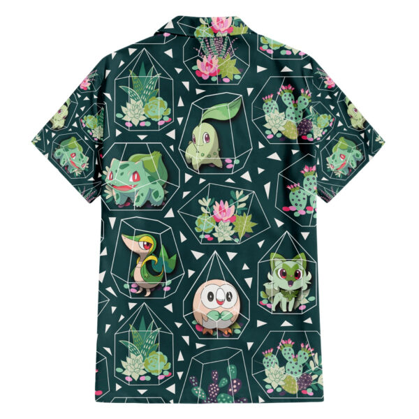 Chemise hawaïenne Pokémon Grass Type motif succulentes - Maison Otaku – Image 2