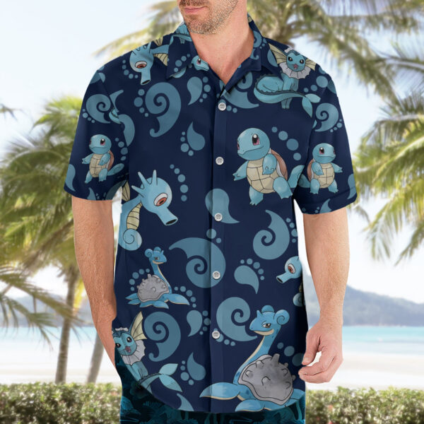 Chemise hawaïenne Pokémon Water Type plongée profonde - Maison Otaku – Image 3