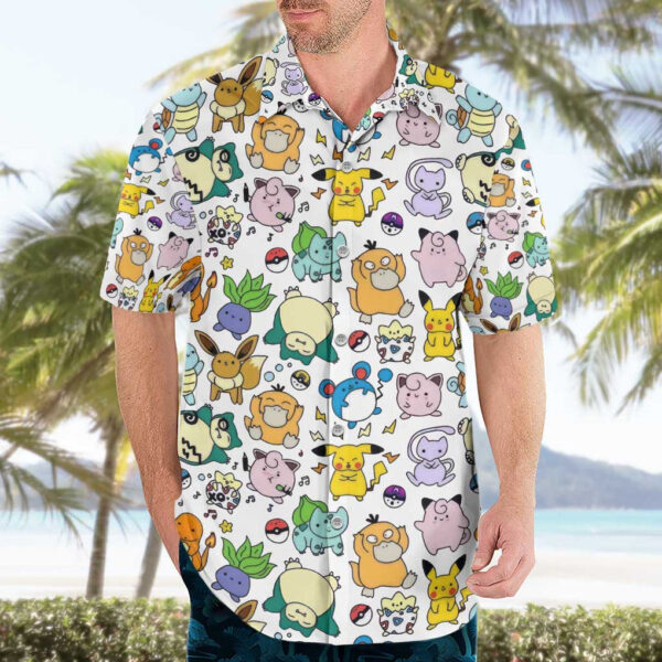 Chemise hawaïenne Pokémon Motif Anime - Maison Otaku – Image 3