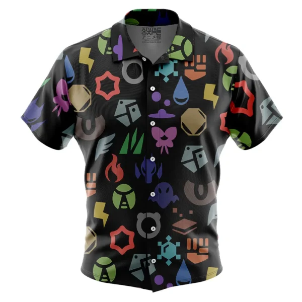 Chemise hawaïenne Symboles Pokémon - Maison Otaku
