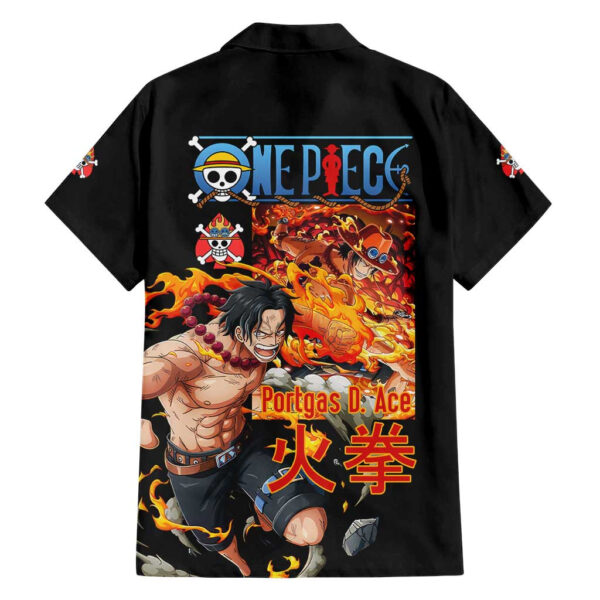 Chemise hawaïenne Portgas D. Ace V2 One Piece Anime - Maison Otaku – Image 2