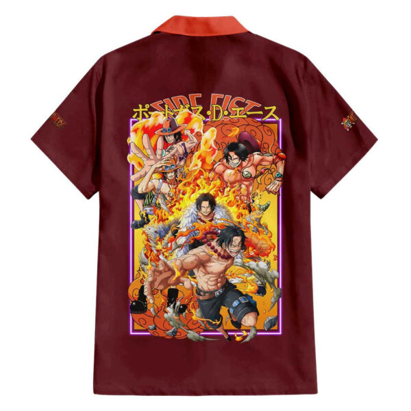 Chemise hawaïenne Portgas D. Ace V3 One Piece Japon Anime - Maison Otaku – Image 2