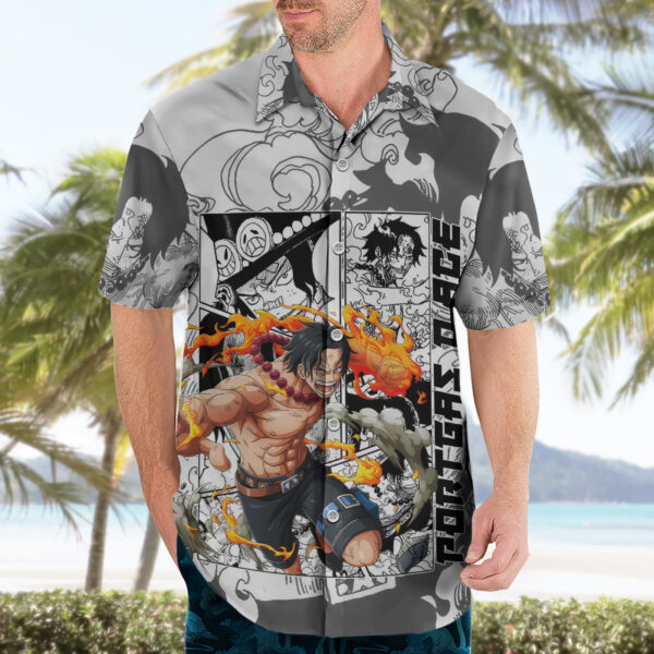 Chemise hawaïenne Portgas D. Ace One Piece Anime Mix Manga - Maison Otaku – Image 3