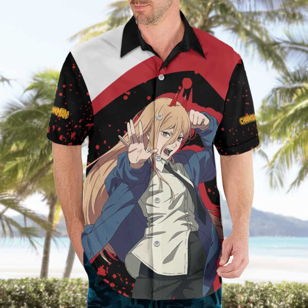 Chemise hawaïenne Power Chainsaw Man Anime - Maison Otaku – Image 3