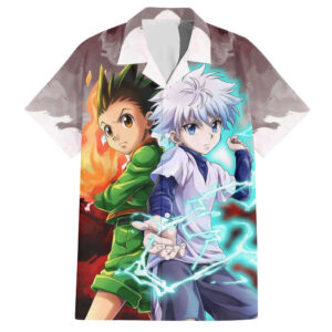 Chemise hawaïenne Power Duo Gon & Killua Hunter x Hunter Anime - Maison Otaku