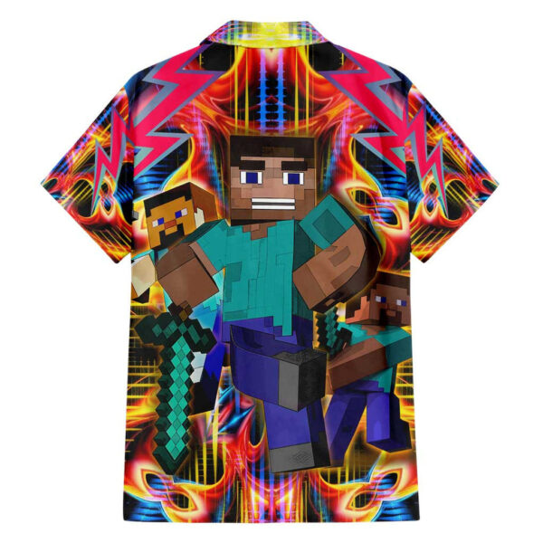 Chemise hawaïenne Power Minecraft Art Mix Trippy - Maison Otaku – Image 2