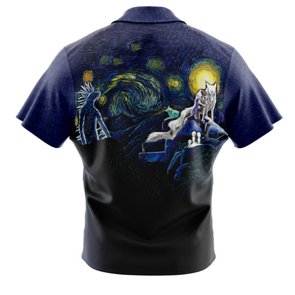 Chemise hawaïenne Princesse Mononoke Nuit Étoilée Studio Ghibli - Maison Otaku – Image 2