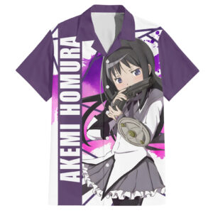 Chemise hawaïenne Puella Magi Madoka Magica Akemi Homura - Maison Otaku