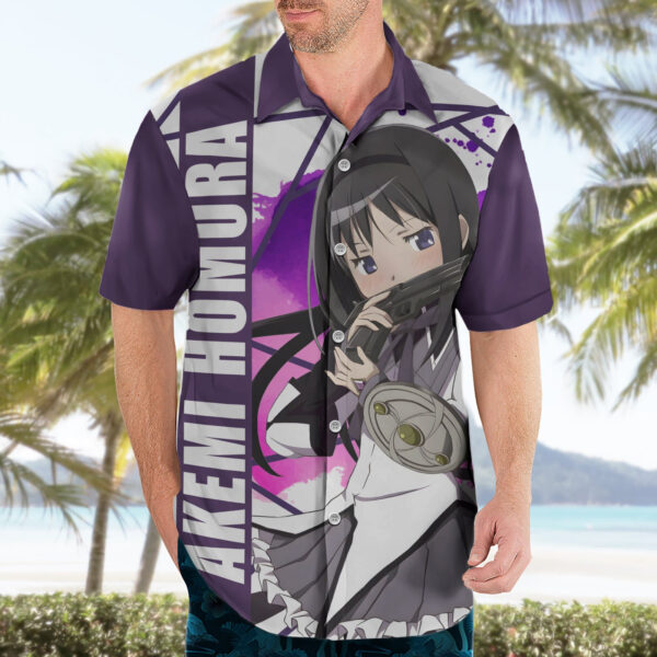 Chemise hawaïenne Puella Magi Madoka Magica Akemi Homura - Maison Otaku – Image 3