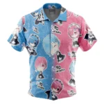 Chemise hawaïenne Rem et Ram Re Zero Kara Hajimeru Isekai Seikatsu – Maison Otaku