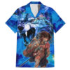 Chemise hawaïenne Princesse en colère Mononoke Studio Ghibli style psychédélique - Maison Otaku