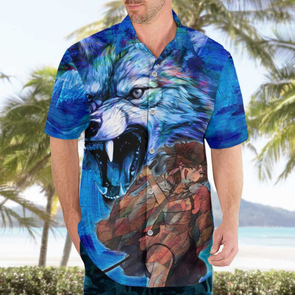 Chemise hawaïenne Princesse en colère Mononoke Studio Ghibli style psychédélique - Maison Otaku – Image 3
