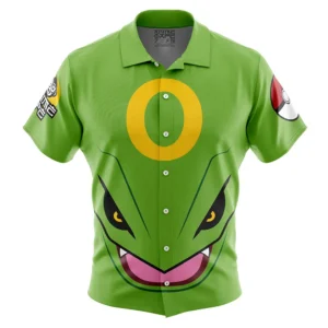 Chemise hawaïenne Visage Rayquaza Pokémon - Maison Otaku