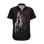Chemise hawaïenne Faucheuse Skull ange de la mort paix – Maison Otaku