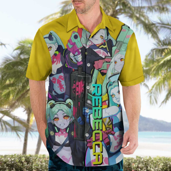 Chemise hawaïenne Rebecca Cyberpunk Edgerunners Anime - Maison Otaku – Image 3