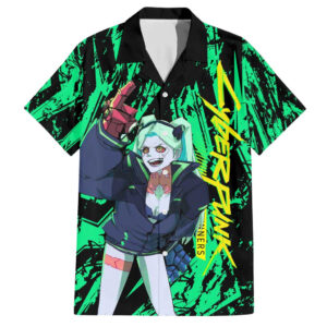 Chemise hawaïenne Rebecca Cyberpunk Anime - Maison Otaku