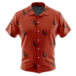Chemise hawaïenne Motif Rouge Saitama One Punch Man - Maison Otaku