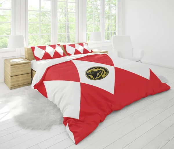 Housse De Couette Ranger Rouge Mighty Morphin Power Rangers Parure de lit Ensemble De Literie – Image 2