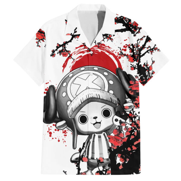 Chemise hawaïenne Tony Chopper rouge style japonais One Piece Anime - Maison Otaku