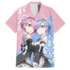 Chemise hawaïenne Rem & Ram Re Zero - Maison Otaku