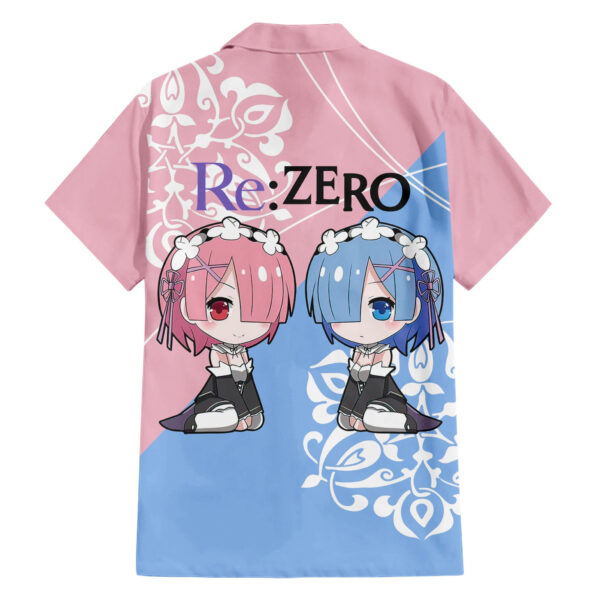 Chemise hawaïenne Rem & Ram Re Zero - Maison Otaku – Image 2