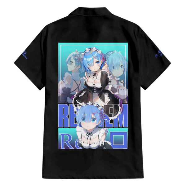 Chemise hawaïenne Rem Re Zero style streetwear Anime - Maison Otaku – Image 2