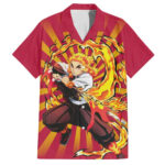 Chemise hawaïenne Rengoku Demon Slayer Anime – Maison Otaku