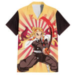 Chemise hawaïenne Rengoku Demon Slayer classique – Maison Otaku