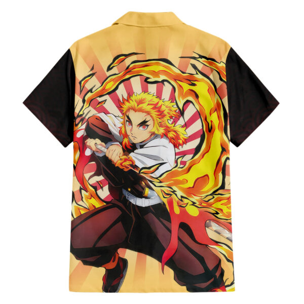 Chemise hawaïenne Rengoku Demon Slayer classique - Maison Otaku – Image 2