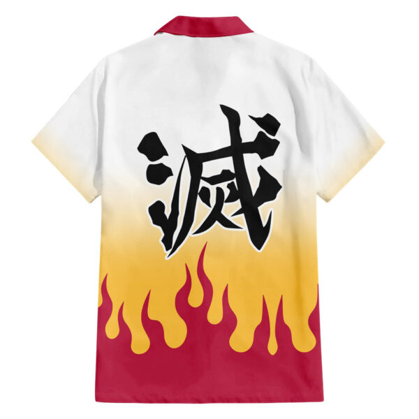 Chemise hawaïenne Rengoku Demon Slayer drôle - Maison Otaku – Image 2