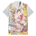 Chemise hawaïenne Rengoku Kyojuro Demon Slayer Anime – Maison Otaku
