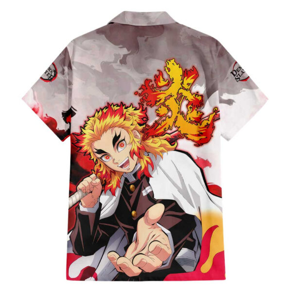 Chemise hawaïenne Rengoku Kyoujurou Demon Slayer Anime - Maison Otaku – Image 2