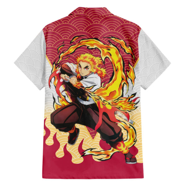 Chemise hawaïenne Rengoku Kyoujurou Demon Slayer motif japonais Mix Anime - Maison Otaku – Image 2