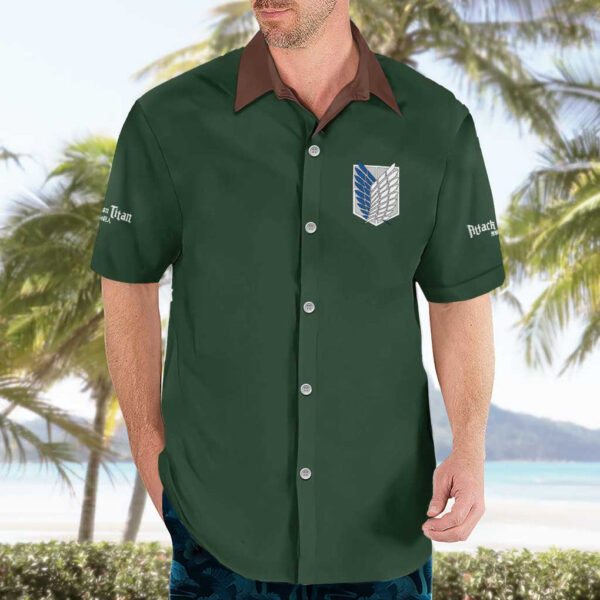 Chemise hawaïenne Retour à Shiganshina L’Attaque des Titans Japon Anime - Maison Otaku – Image 3