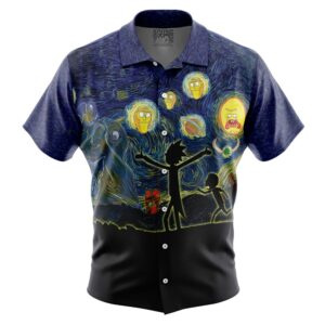 Chemise hawaïenne Rick et Morty Nuit Étoilée - Maison Otaku