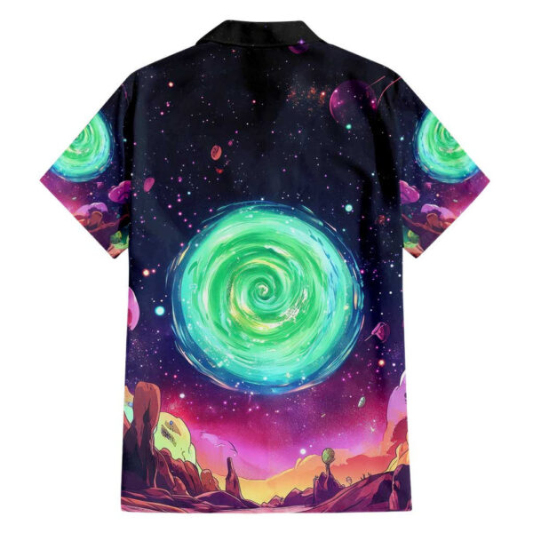 Chemise hawaïenne Rick et Morty roi tigre style psychédélique - Maison Otaku – Image 2