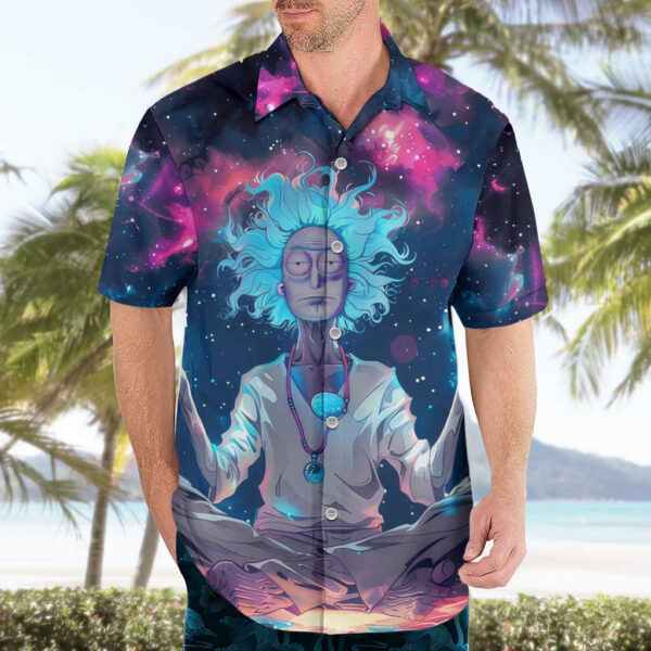 Chemise hawaïenne Rick et Morty hoodie cosmique trippy - Maison Otaku – Image 3