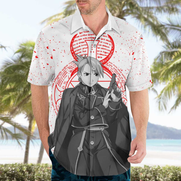 Chemise hawaïenne Riza Hawkeye Fullmetal Alchemist Anime Mix Manga - Maison Otaku – Image 3