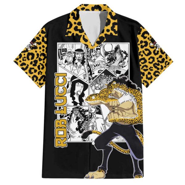 Chemise hawaïenne Rob Lucci One Piece Anime Mix Pattern - Maison Otaku