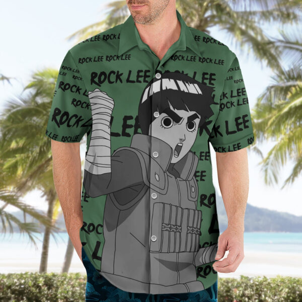 Chemise hawaïenne Rock Lee style manga - Maison Otaku – Image 3