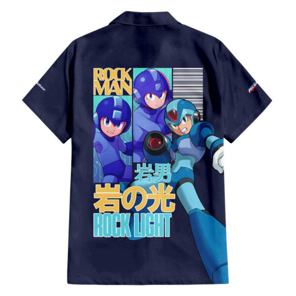 Chemise hawaïenne Rock Man Mega Man style japonais Anime - Maison Otaku – Image 2