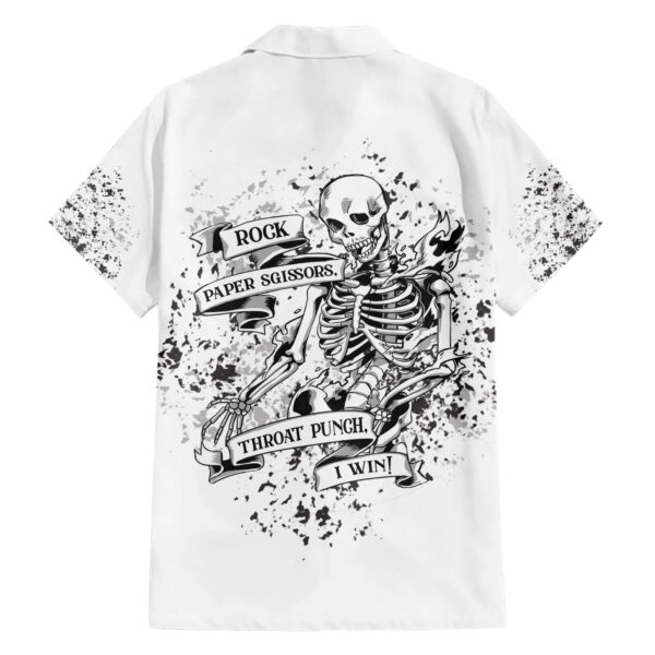 Chemise hawaïenne Rock Papier Ciseaux Throat Punch I Win - Maison Otaku