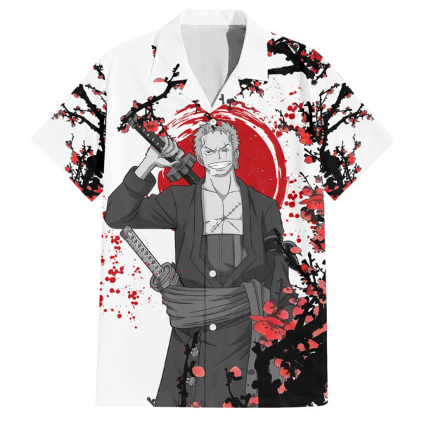 Chemise hawaïenne Roronoa Zoro Anime One Piece style japonais - Maison Otaku