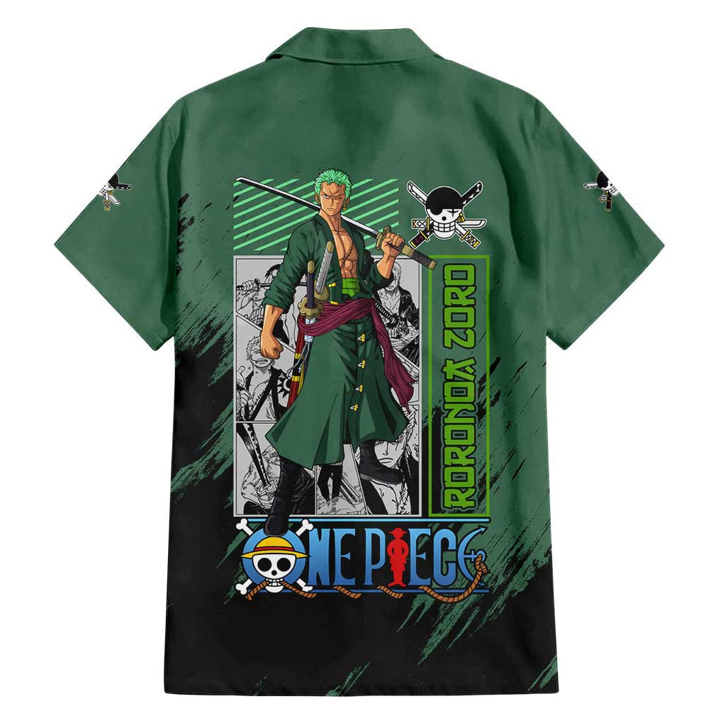 Chemise hawaïenne Roronoa Zoro Manga Mix One Piece Anime - Maison Otaku – Image 2