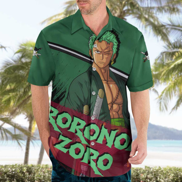 Chemise hawaïenne Roronoa Zoro One Piece Anime - Maison Otaku – Image 3