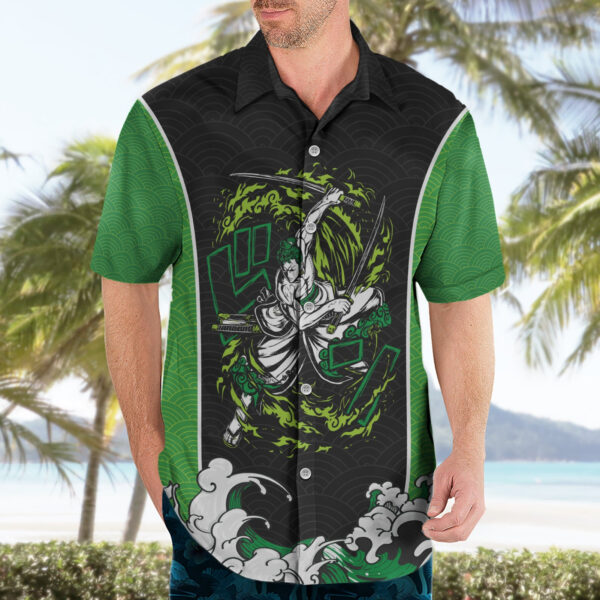 Chemise hawaïenne Roronoa Zoro One Piece Anime Japon - Maison Otaku – Image 3